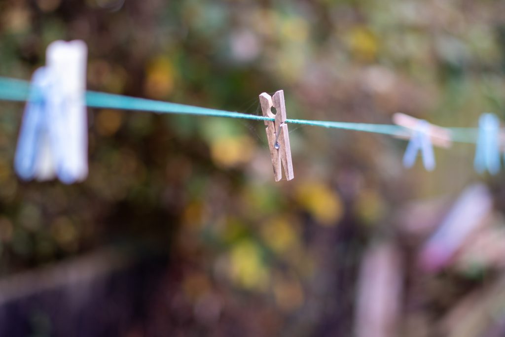 pegs on washing line